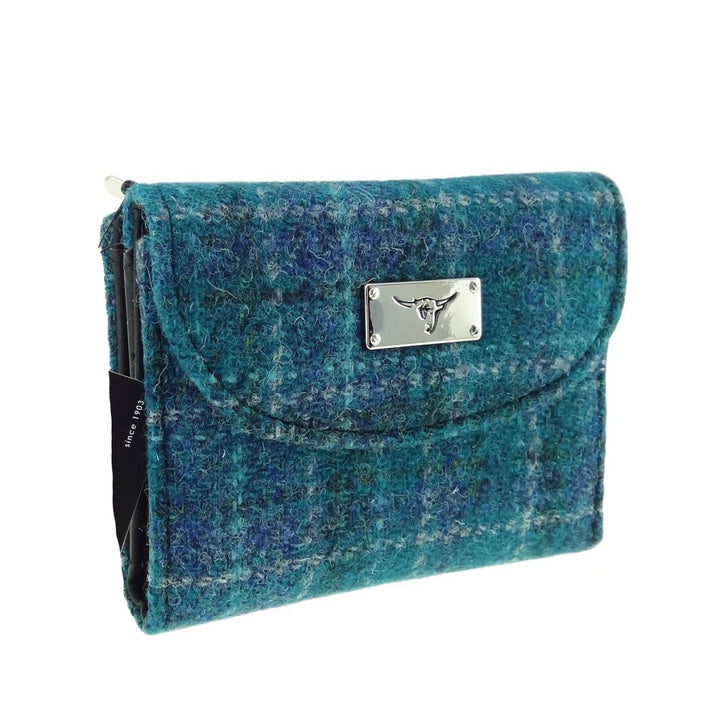 Glen Appin Harris Tweed Ladies Jura Small Purse Sea Blue