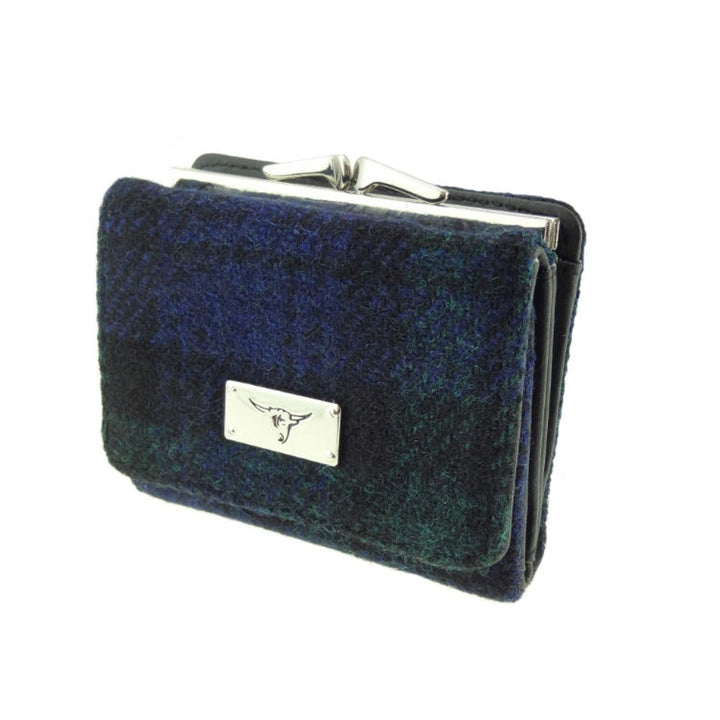 Glen Appin Harris Tweed Ladies Unst Small Clasp Purse Black Watch