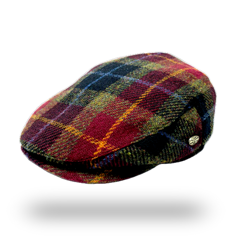 Tartan Harris tweed Flat Cap