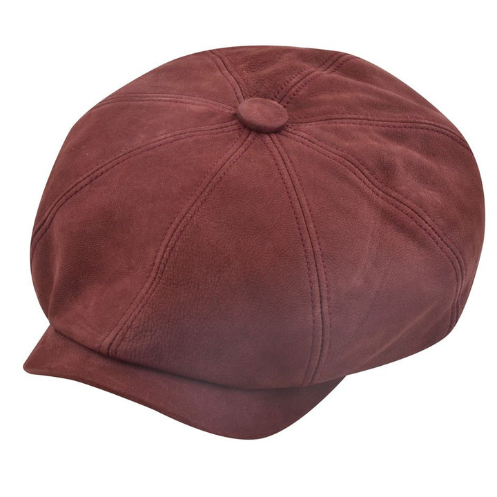 Bullantic Gladwin Bond Hatters London Leather Newsboy Cap