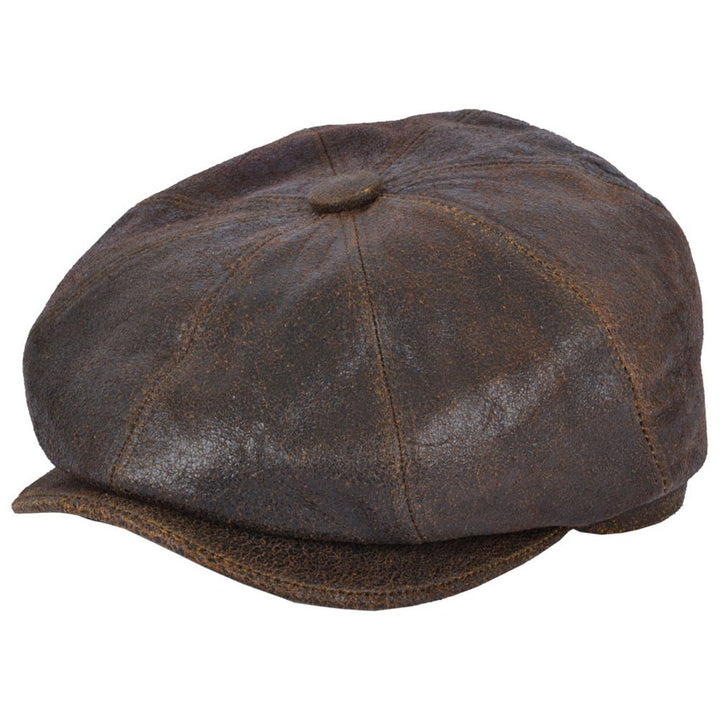 Bullantic  Premium Sheep skin Gladwin Bond Newsboy Leather Cap