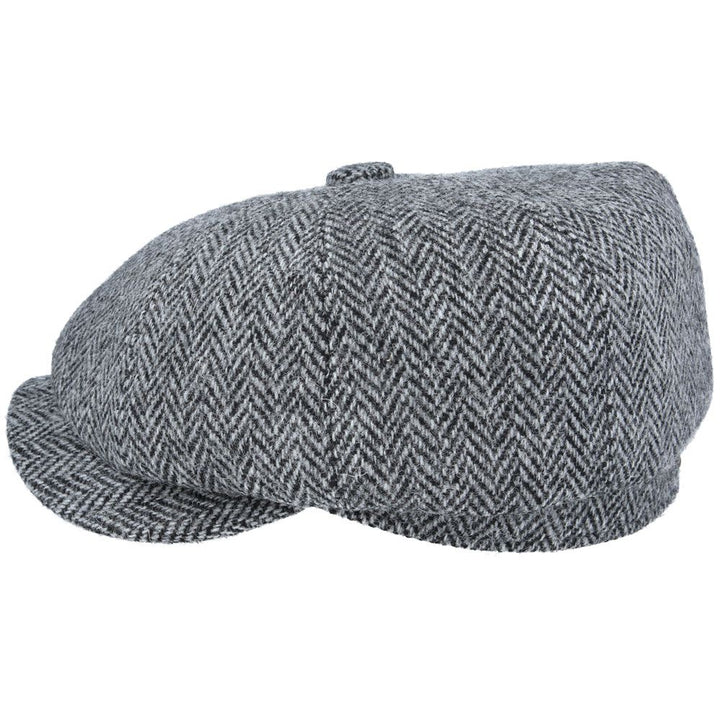 GladwinBond Harris Tweed Wool Herringbone Newsboy Cap