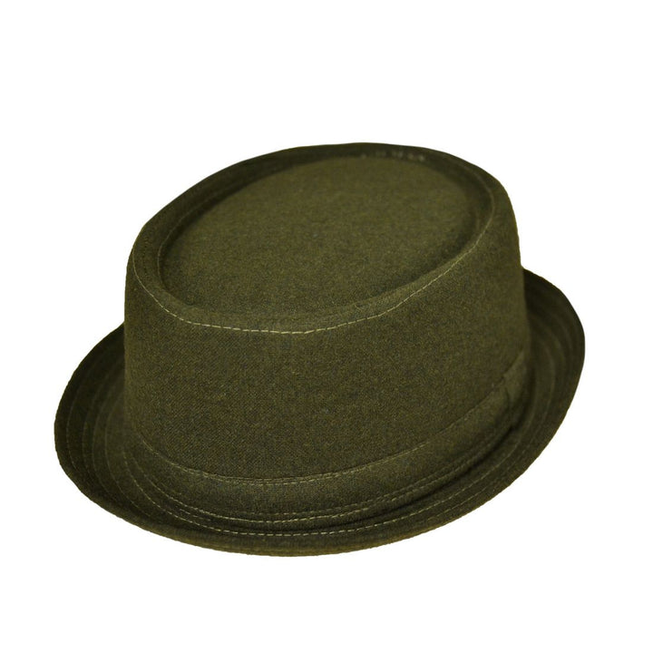 Maz Wool Pork Pie Hat, Green