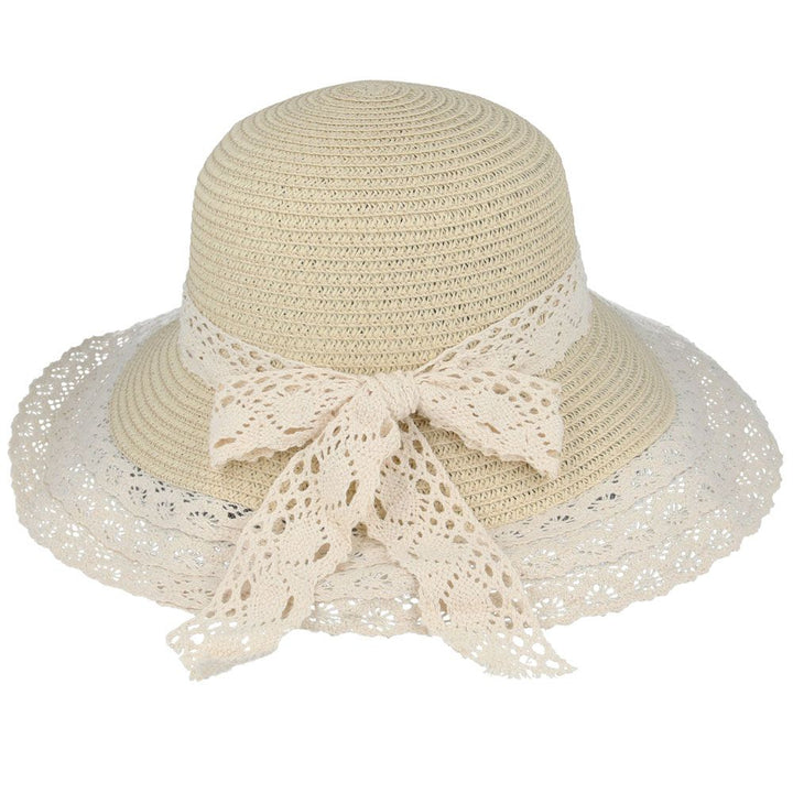 Maz Ladies Summer Sun & Beach Side Floppy Hat With Nice Lace Band & Bow