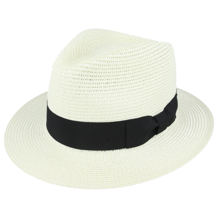 Bullantic Maz Straw Fedora Hat With Band