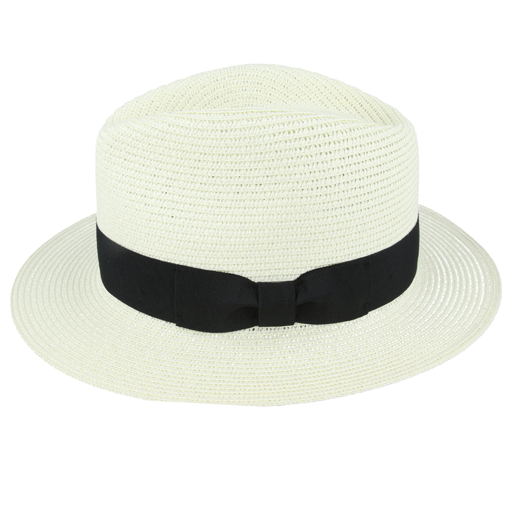 Bullantic Maz Straw Fedora Hat With Band