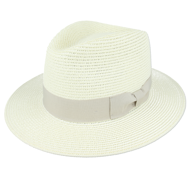 Bullantic Maz Straw Fedora Hat With Band