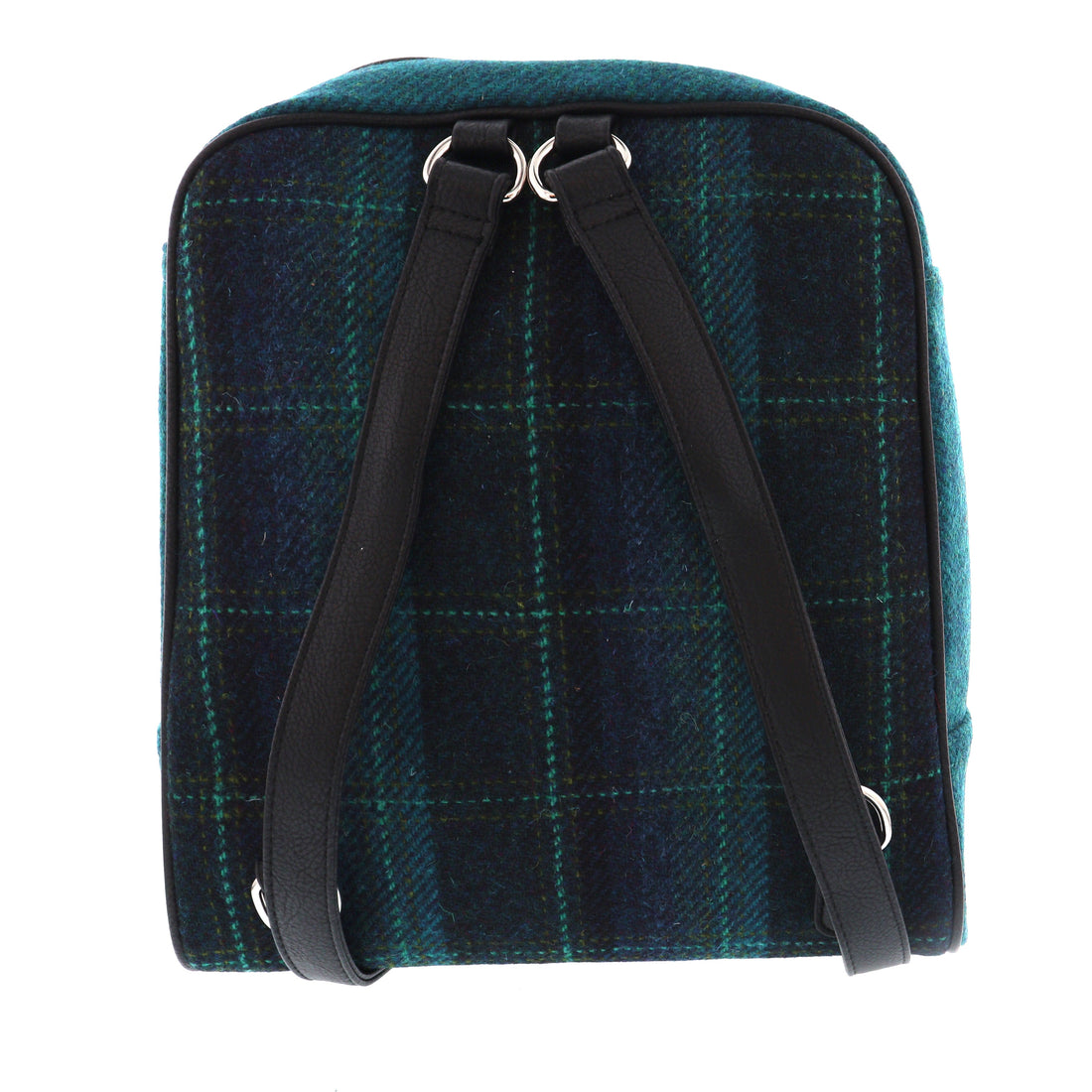 Glen Appin Harris Tweed Naver Backpack Blue/Turquoise Check