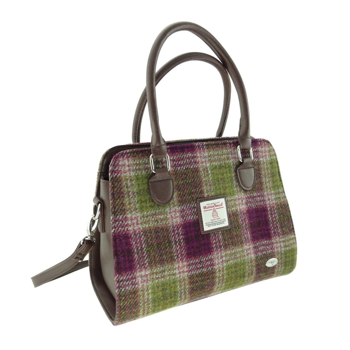 Glen Appin Harris Tweed Findhorn Tote Handbag Heather Check
