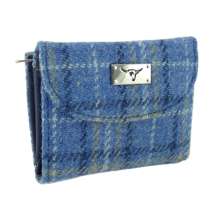 Glen Appin Harris Tweed Ladies Jura Small Purse Light Blue Check