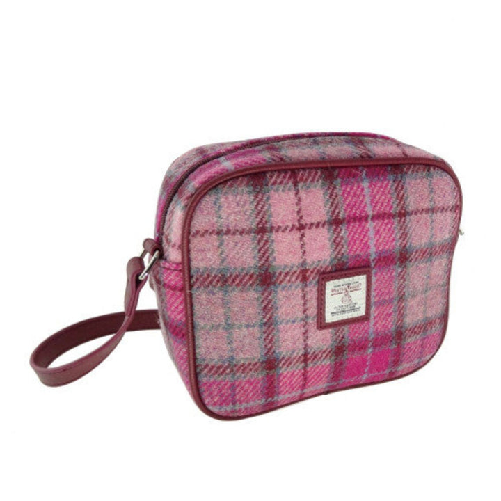 Glen Appin Harris Tweed Almond Mini Handbag Vibrant Pink Buchanan