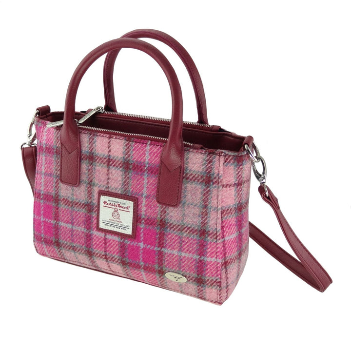 Glen Appin Harris Tweed Brora Tote Handbag Vibrant Pink Buchanan