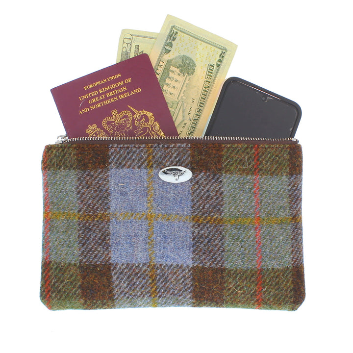 Glen Appin Harris Tweed Berneray Zip Pouch