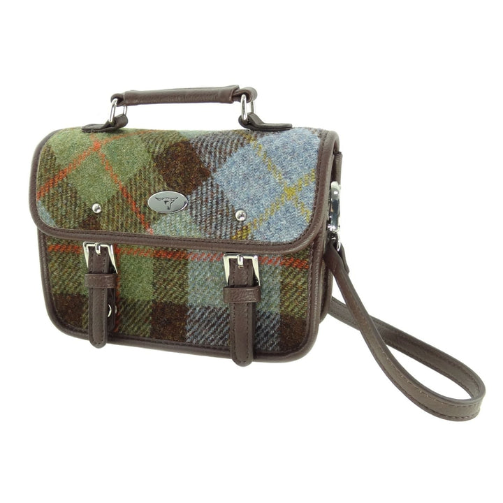 Glen Appin Harris Tweed Bervie Mini Satchel Bag MacLeod Tartan