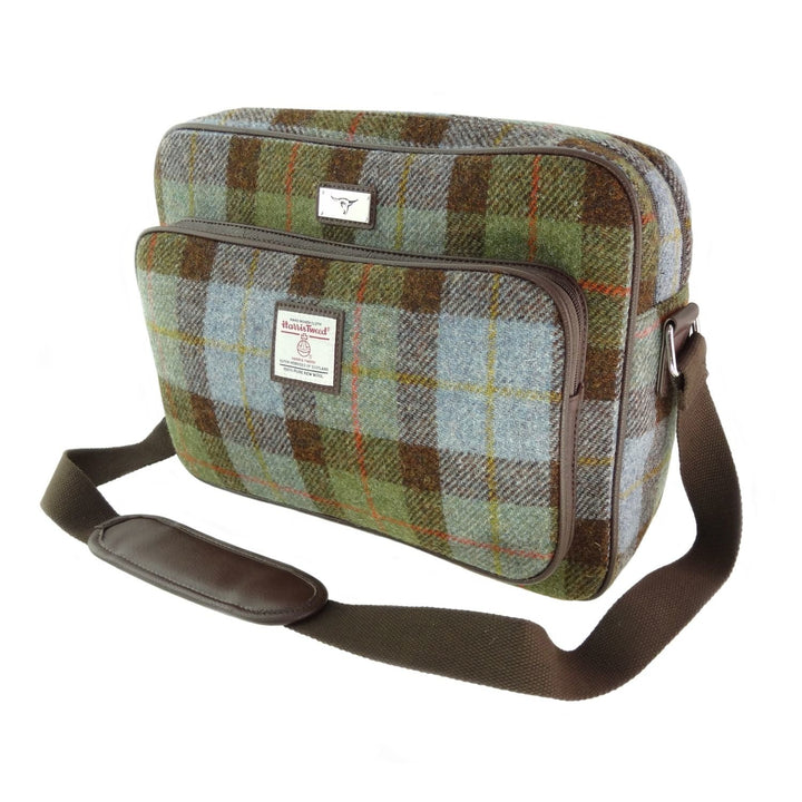 Glen Appin Harris Tweed Bowmont Messenger Bag MacLeod Tartan