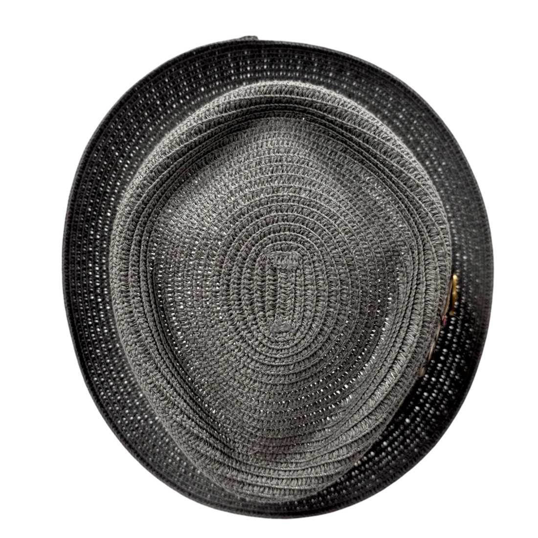 Diamond Crown paper straw Pork Pie Hat - Grey