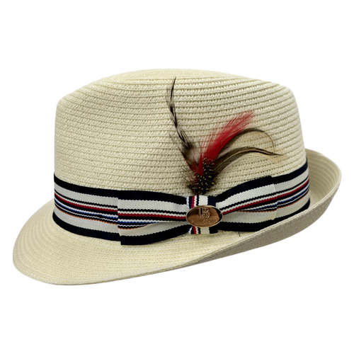 Summer Straw Trilby Hat