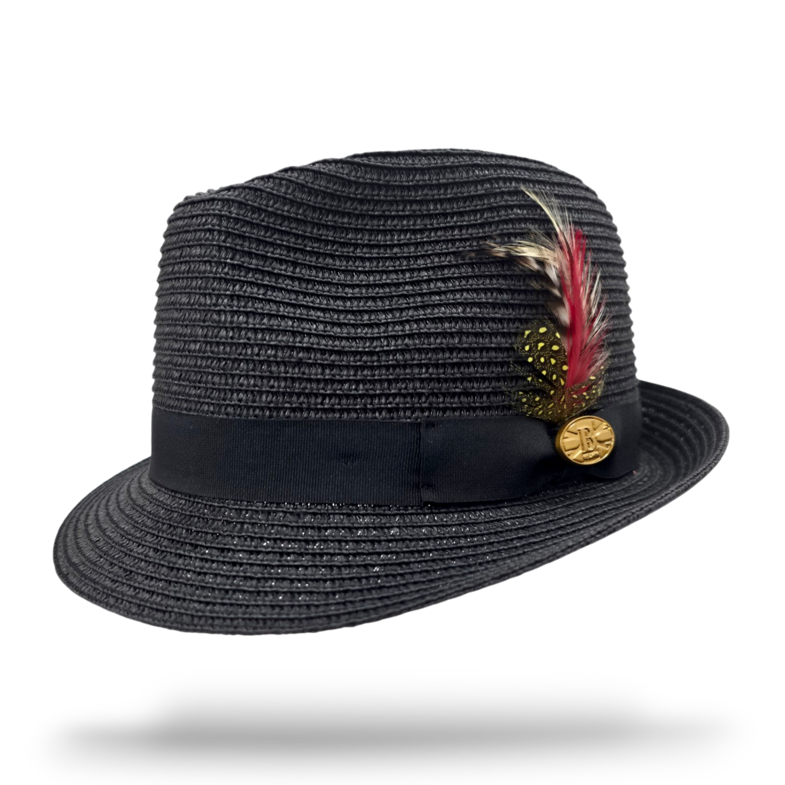 Summer Straw Trilby Hat