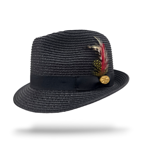 Summer Straw Trilby Hat