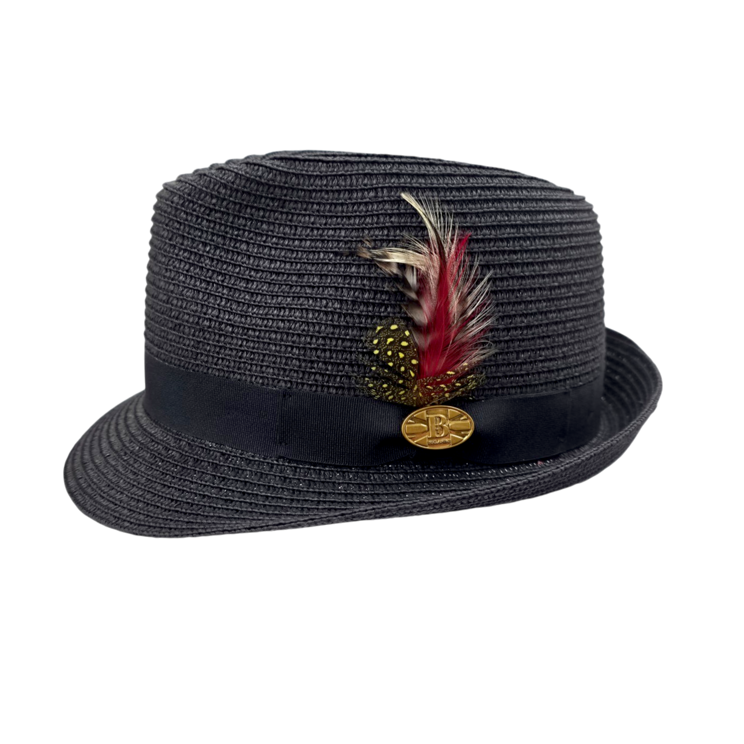 Summer Straw Trilby Hat