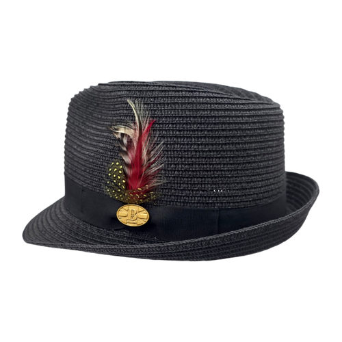 Summer Straw Trilby Hat
