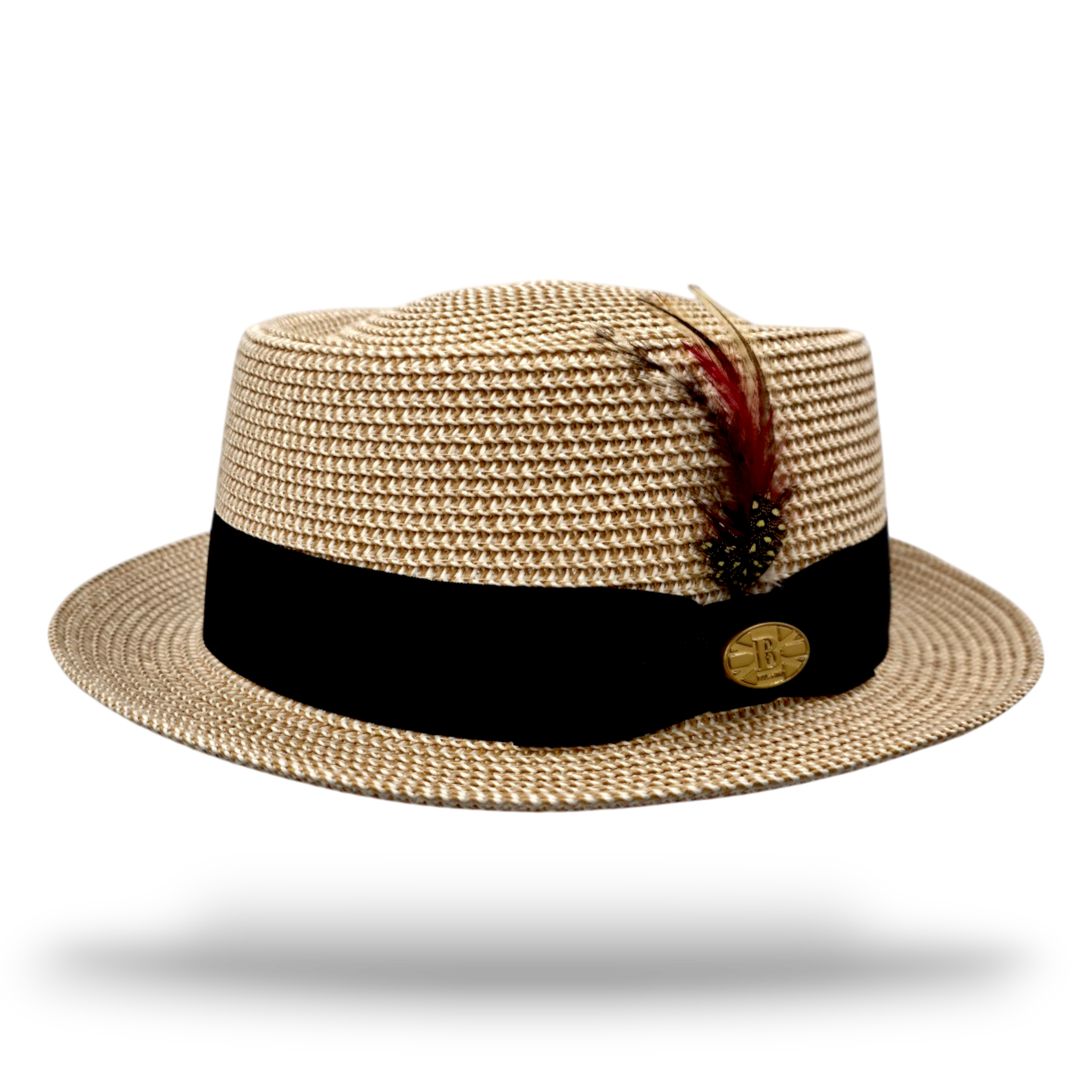 Paper Straw Pork Pie Hat - Natural