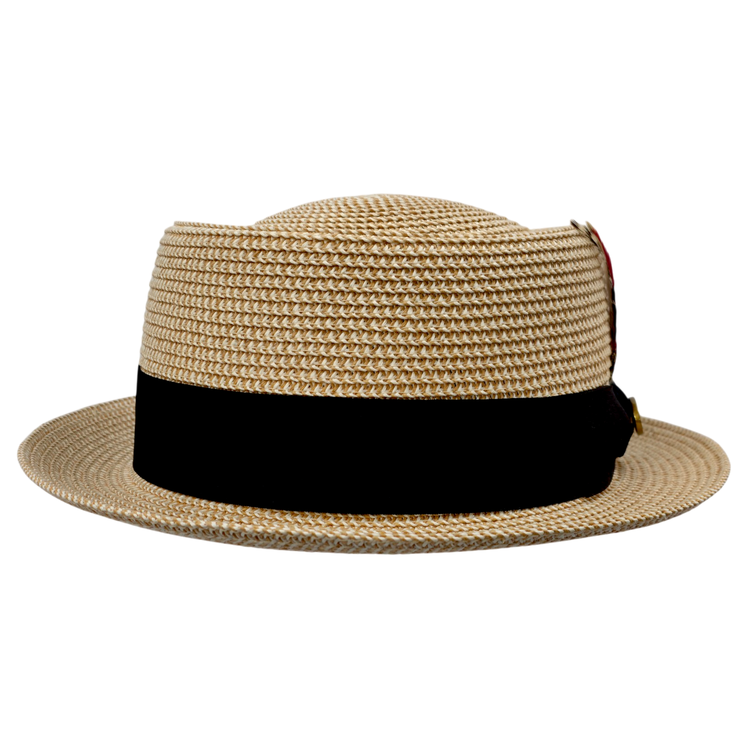 Paper Straw Pork Pie Hat - Natural