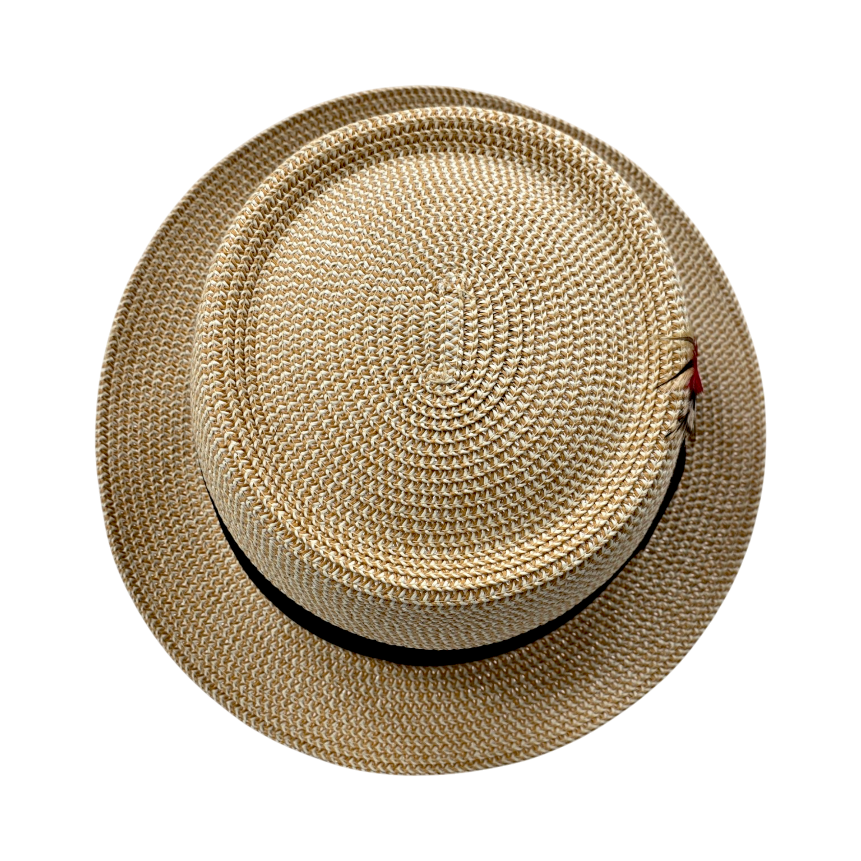 Paper Straw Pork Pie Hat - Natural