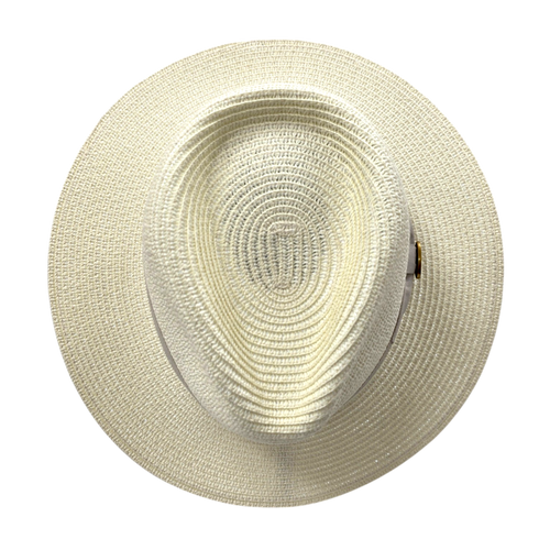 Bullantic Straw Fedora Hat With Band
