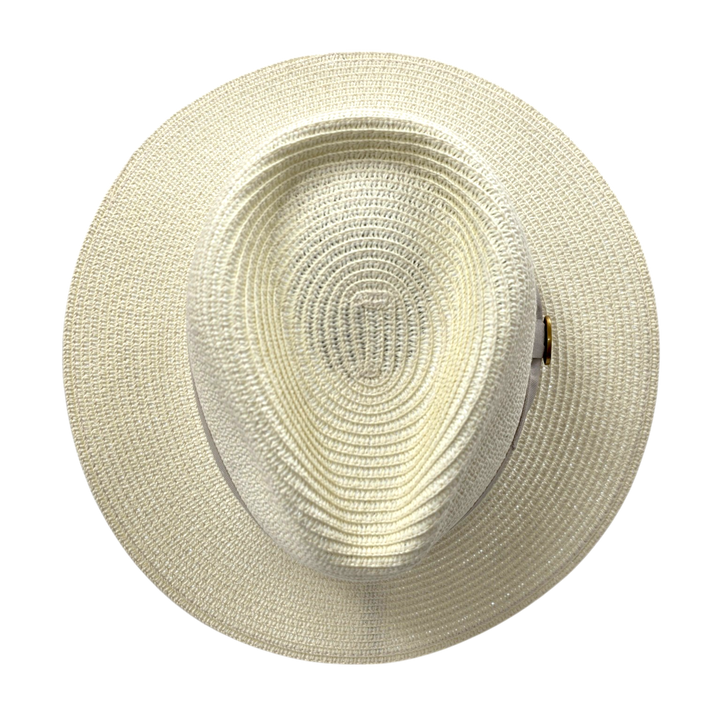Bullantic Straw Fedora Hat With Band
