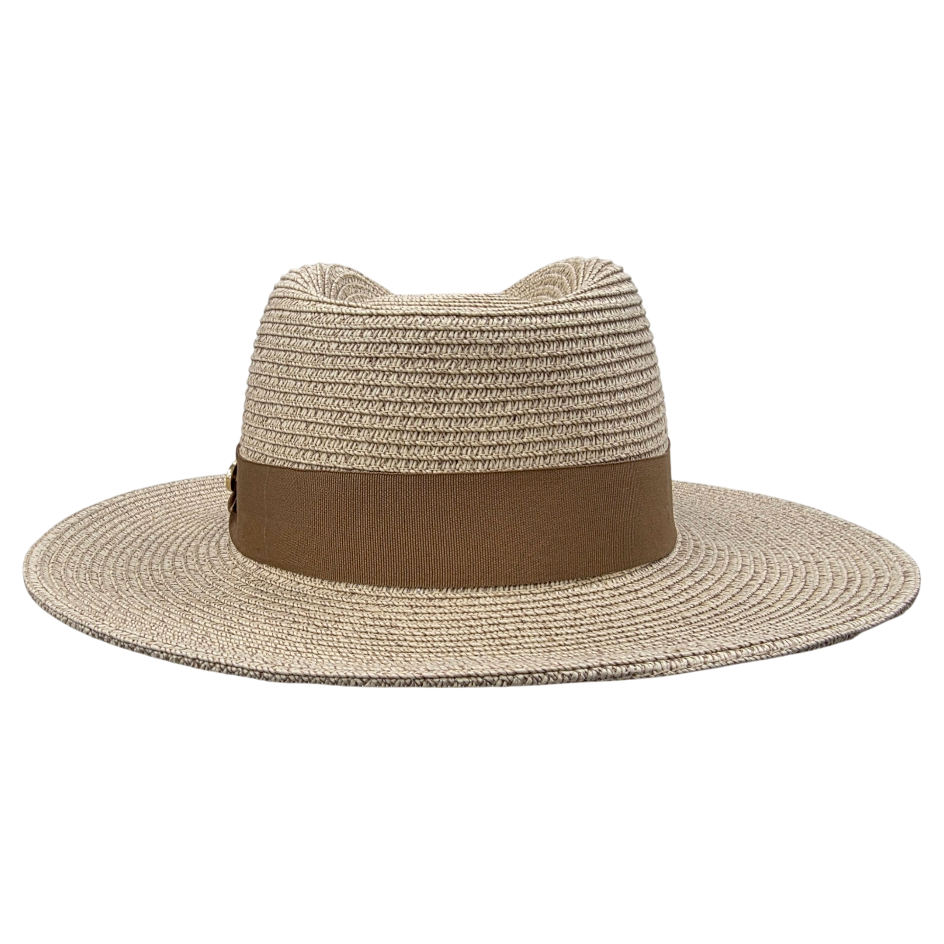 Summer Fedora Designed Wide Brim & Low Crown - Stone