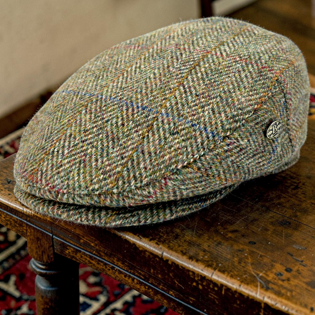 Harris Tweed Wool Flat Cap