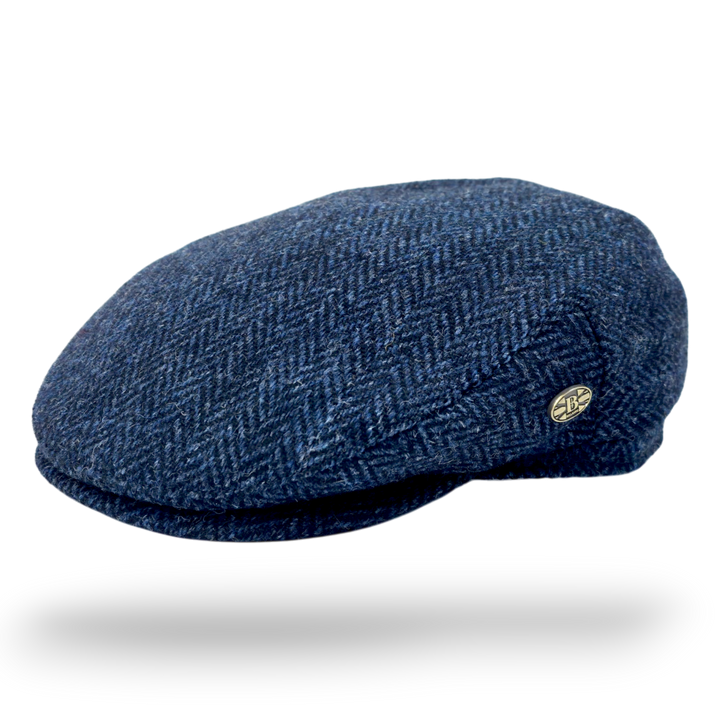 Gladwin Bond Harris Herringbone Wool Flat Cap