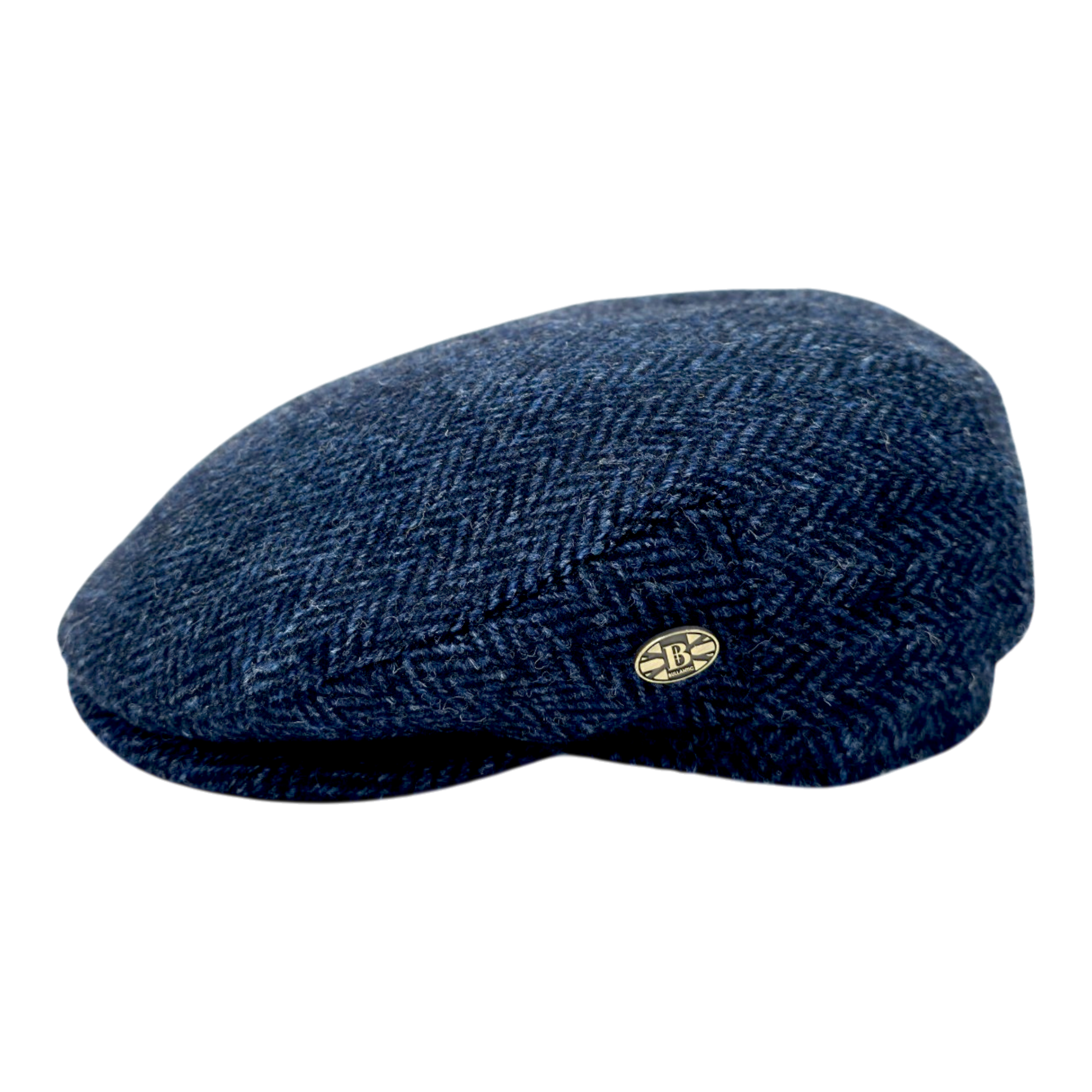 Gladwin Bond Harris Herringbone Wool Flat Cap