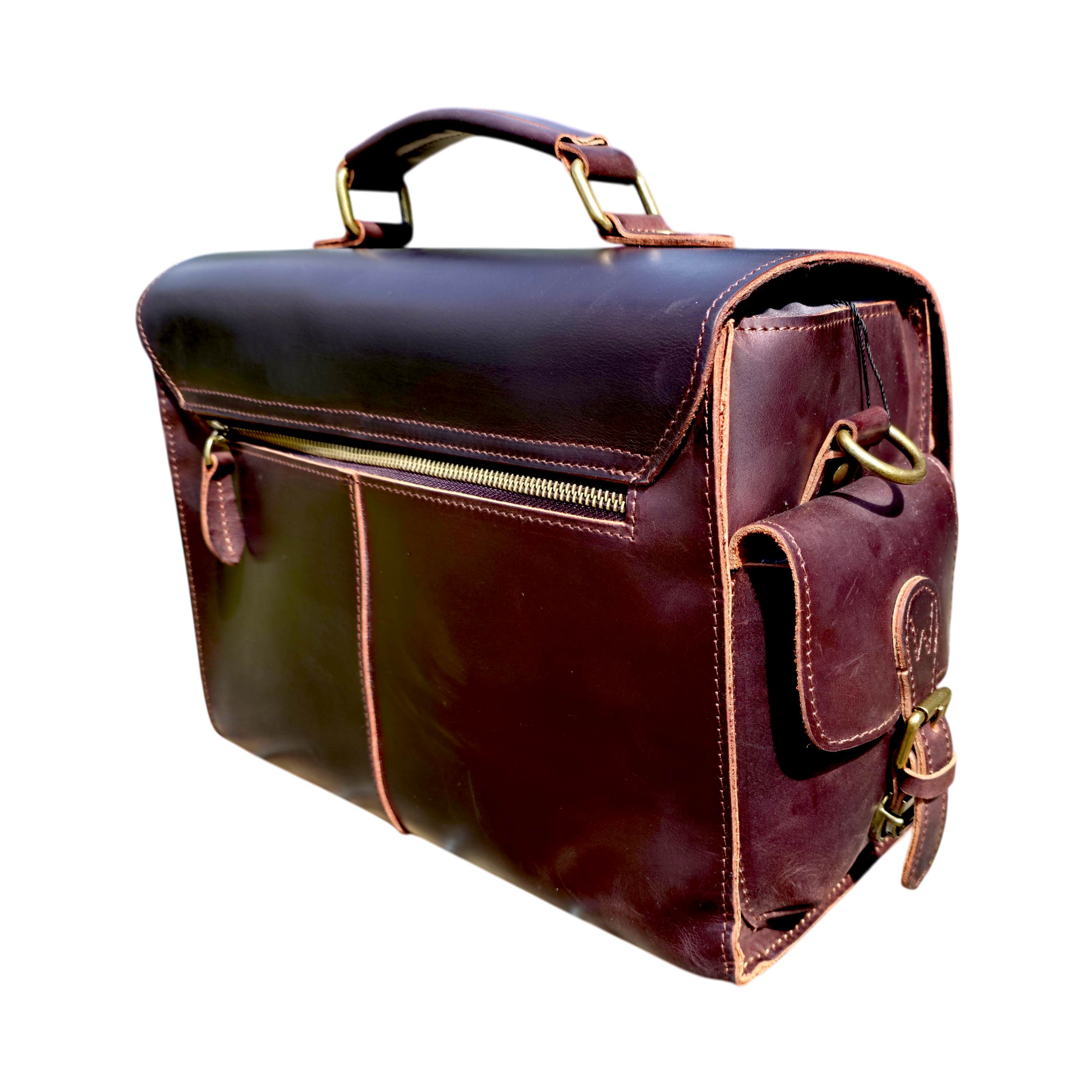 Bullantic Artisan Satchel — Men's Vintage Crazy Horse Leather Briefcase