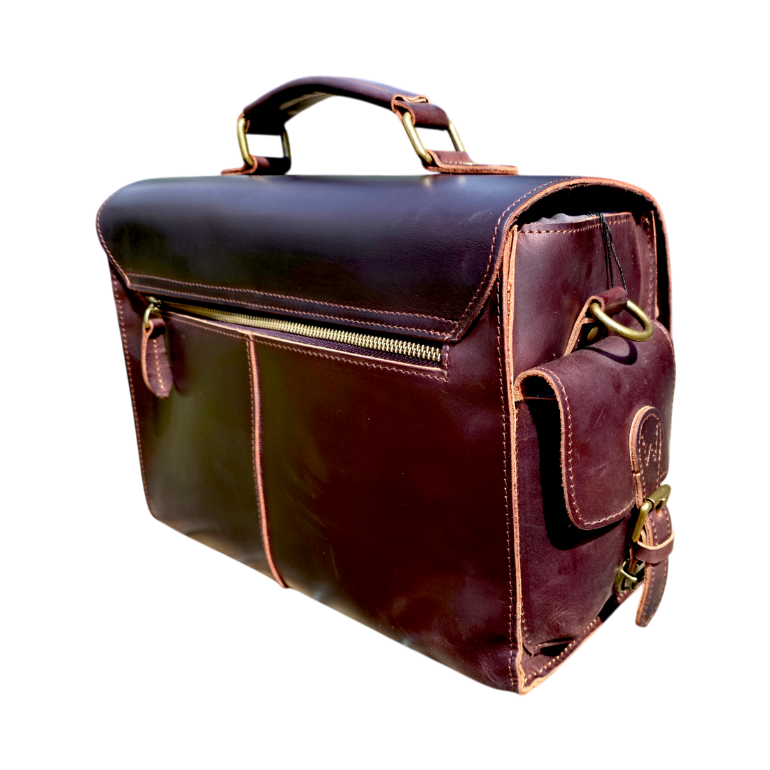 Bullantic Artisan Satchel — Men's Vintage Crazy Horse Leather Briefcase