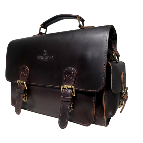 Bullantic Artisan Satchel — Men's Vintage Crazy Horse Leather Briefcase