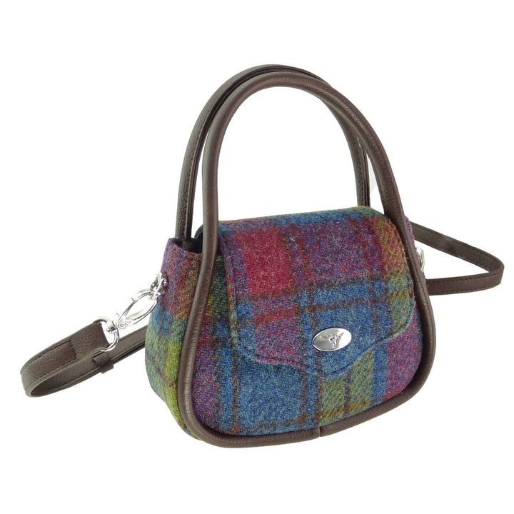 Glen Appin Harris Tweed Buchan Rounded Mini Bag Multi Check