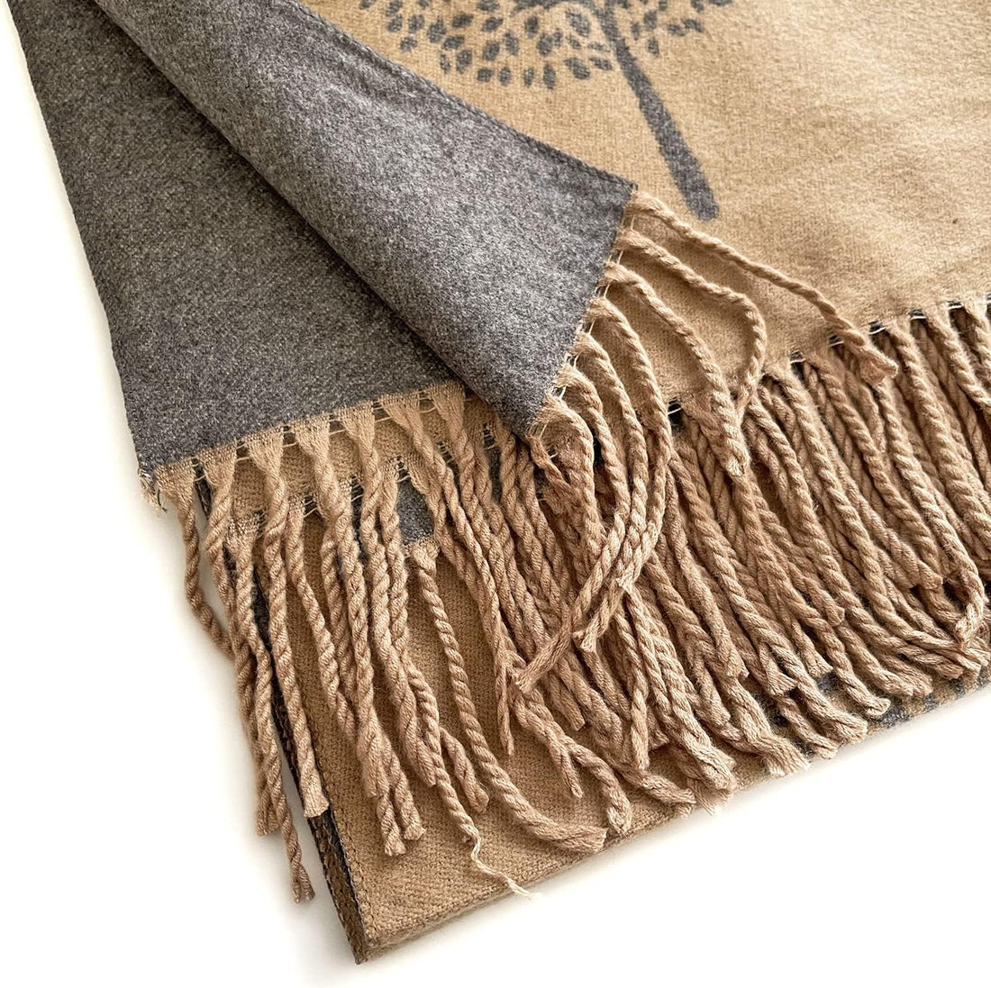 Cashmere Tree Life Blanket Scarf - Women's Reversible Shawl for Winter