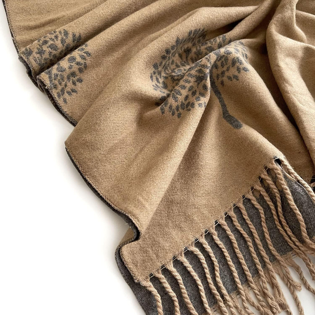 Cashmere Tree Life Blanket Scarf - Women's Reversible Shawl for Winter