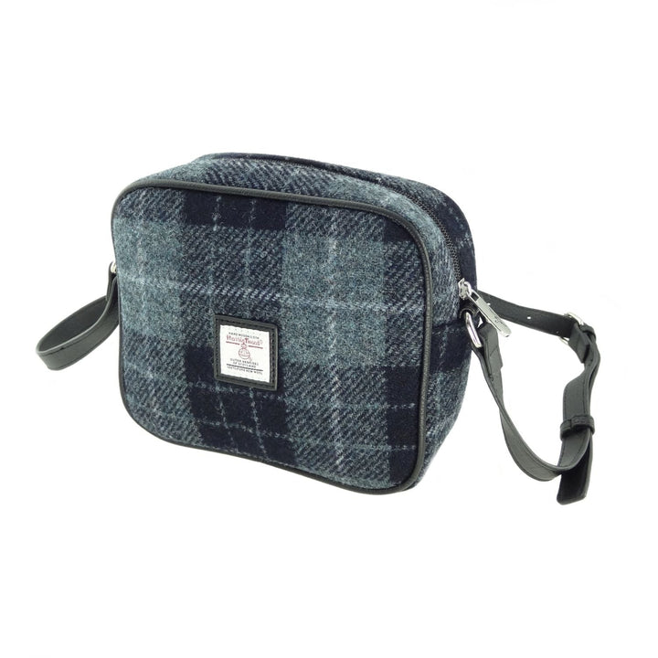 Glen Appin Harris Tweed Almond Mini Handbag Grey Check