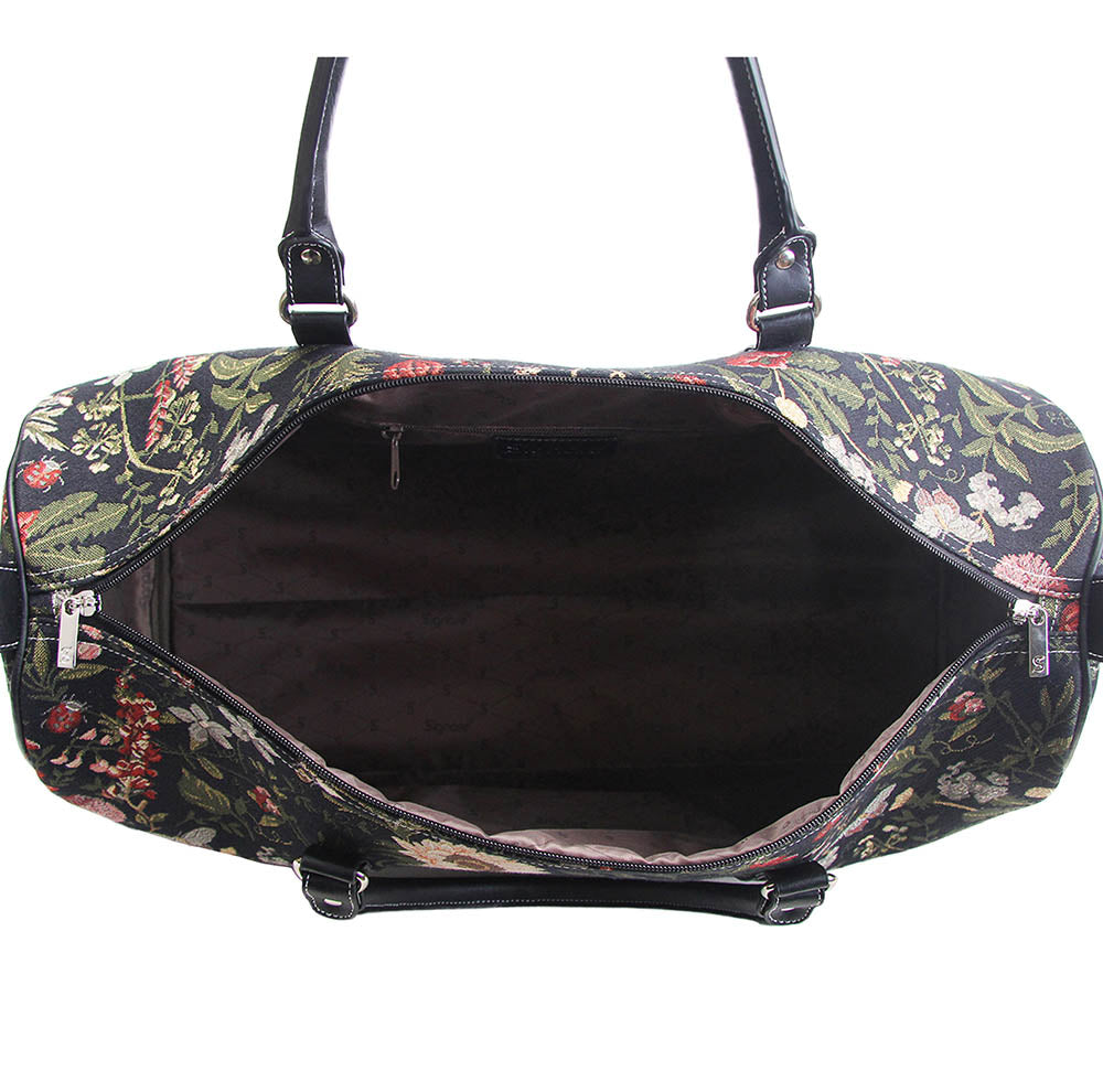 Morning Garden Black - Big Holdall Bag