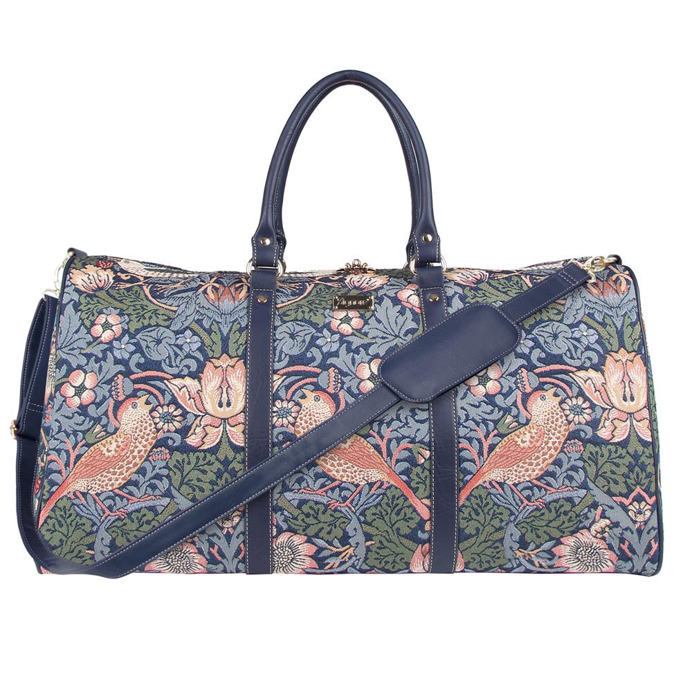 William Morris Strawberry Thief Blue - Big Holdall Bag