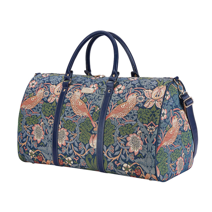 William Morris Strawberry Thief Blue - Big Holdall Bag