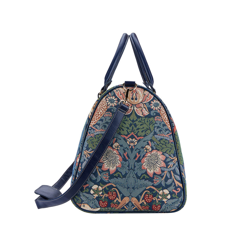 William Morris Strawberry Thief Blue - Big Holdall Bag