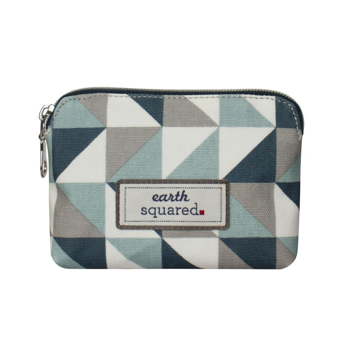 Anne Blue Triangle Oil Cloth Coin Purse by Earth Squared