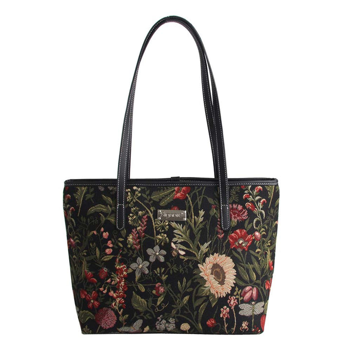 EcoFriendly Morning Garden Black College Bag