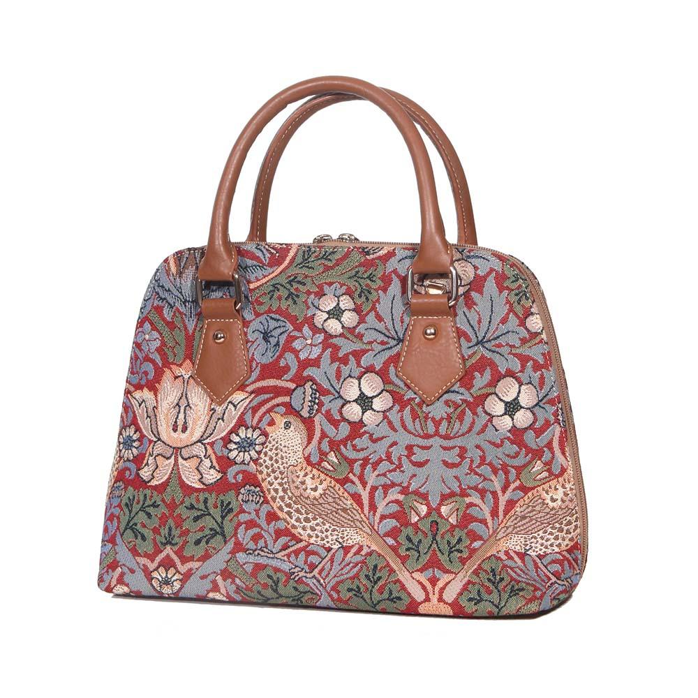 William Morris Strawberry Thief Red - Convertible Bag