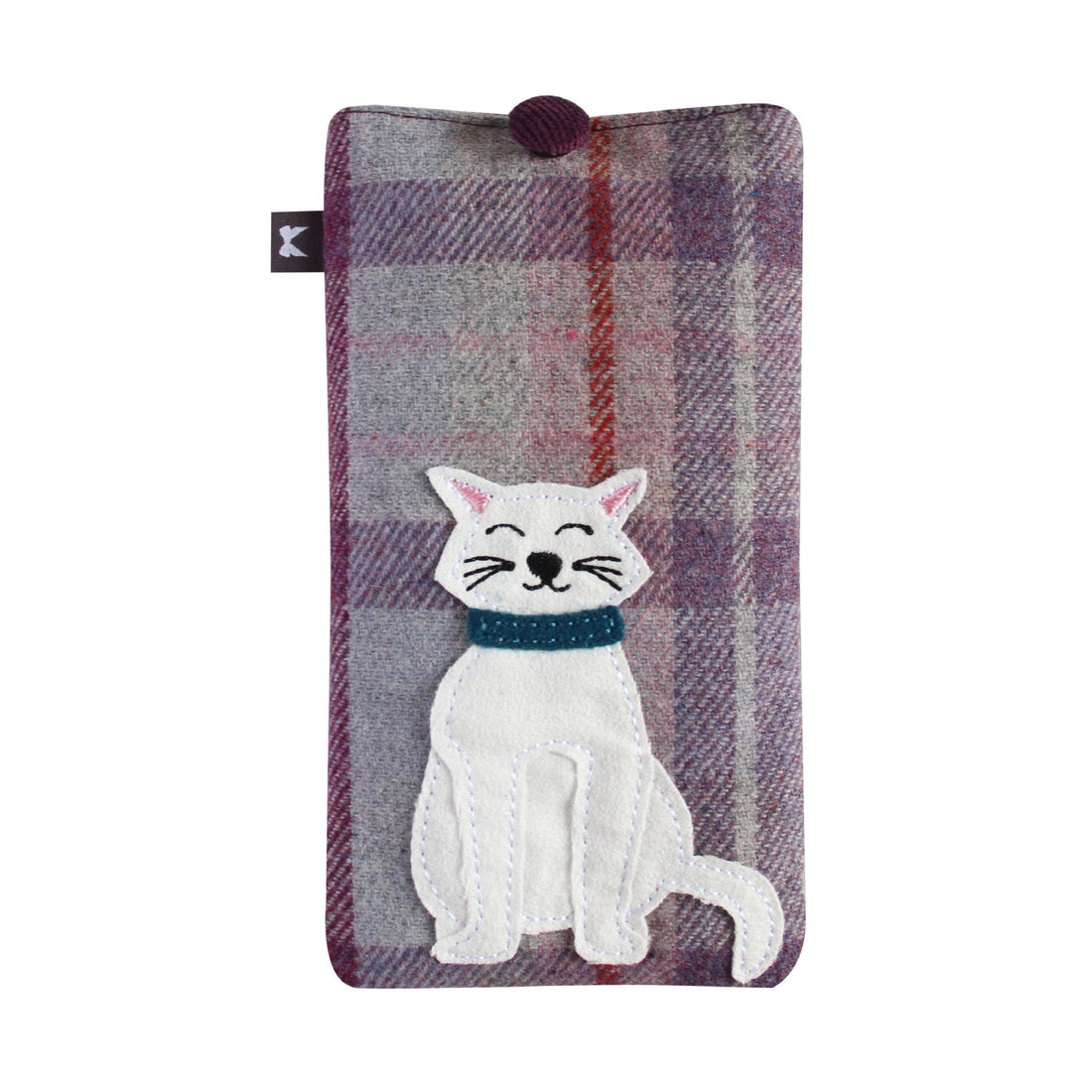 Cat Applique Glasses Case by Earth Squared
