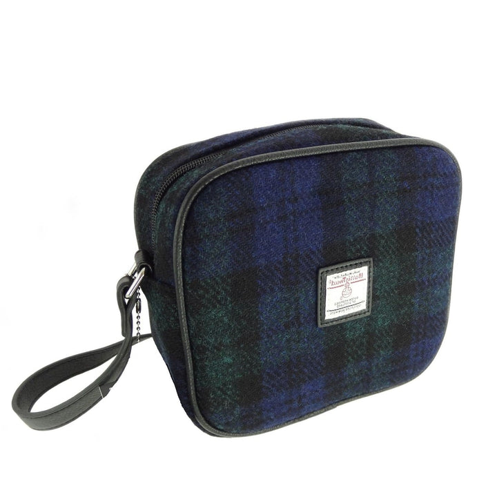 Glen Appin Harris Tweed Almond Mini Handbag Black Watch